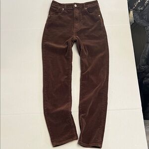 ROLLA’S DUSTERS HIGH RISE SLIM BROWN CORDUROY WOMEN’S PANTS SIZE 27